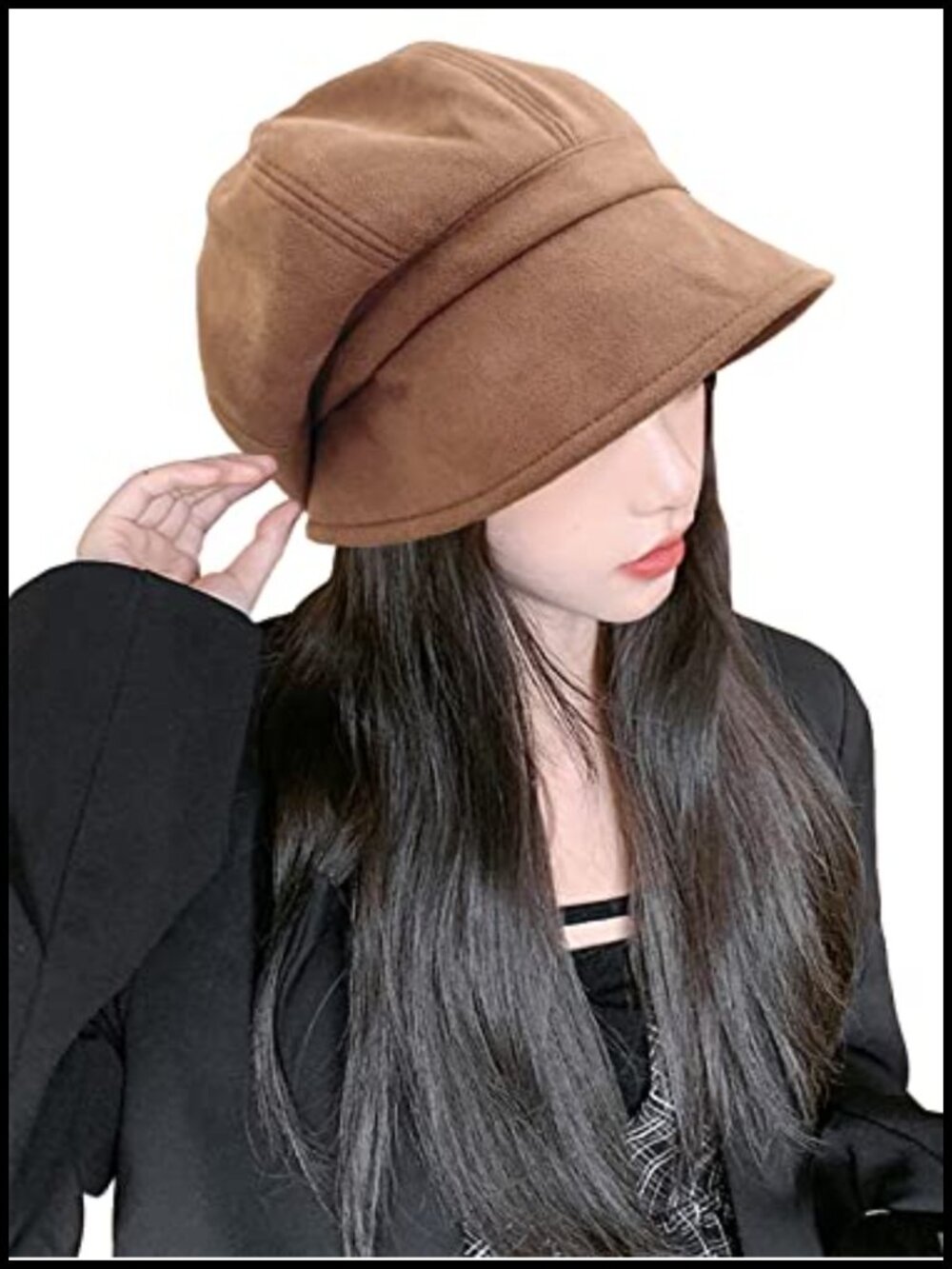 Womens Cotton Blend Visor Beret Newsboy Baker Hat Foldable Sun Cap